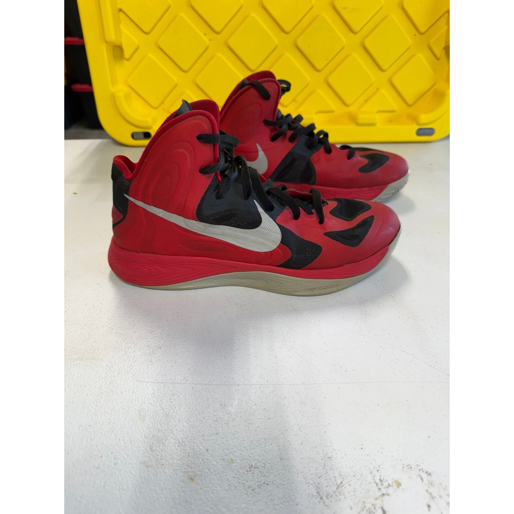 Nike Zoom Hyperfuse 2012 Mens Basketball Shoes Red Black 525022-602 Size 10